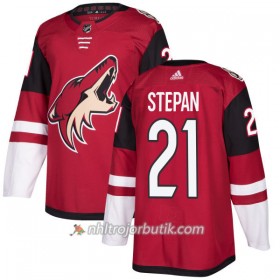 Män Ishockey Arizona Coyotes Tröja Derek Stepan 21 Adidas 2017-2018 Maroon Authentic